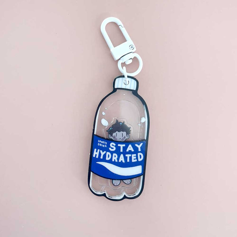 stay hydrated shaker keychain