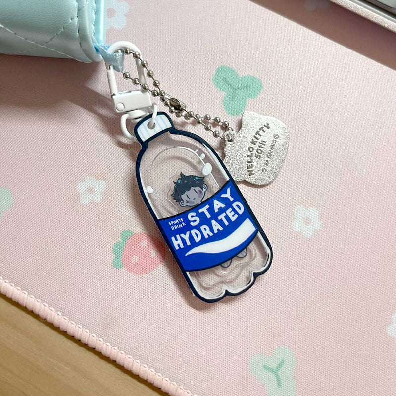 stay hydrated shaker keychain