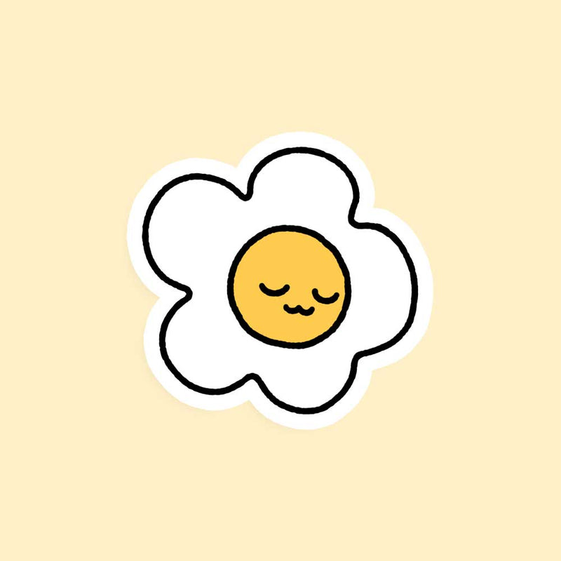 egg flower vinyl sticker