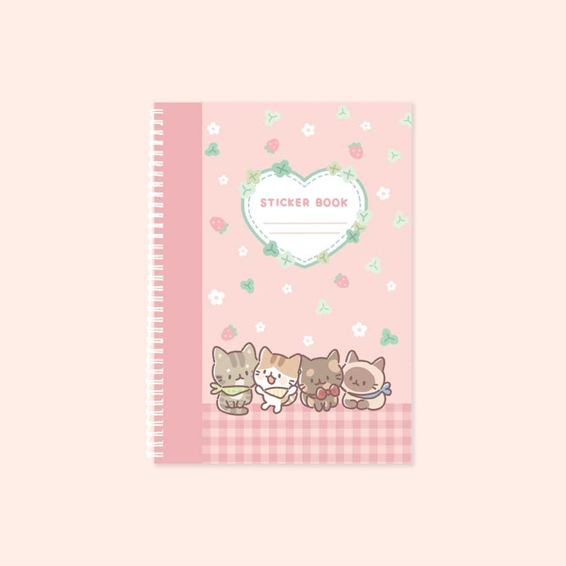 strawberry cat stickerbook