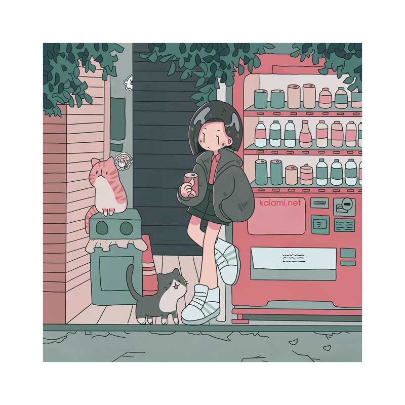 may vending machine square print