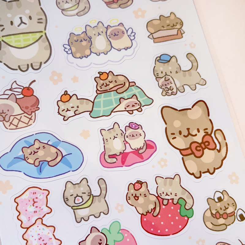 mirincat paper sticker sheet