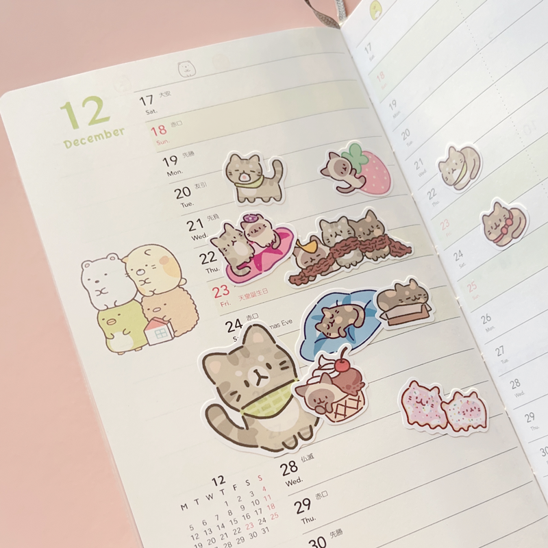 mirincat paper sticker sheet