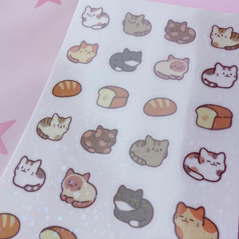 clear holo sticker closeup to see the shine