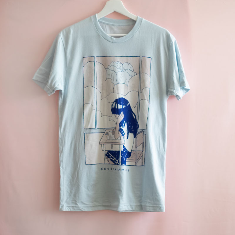 pastel blue daydreaming shirt