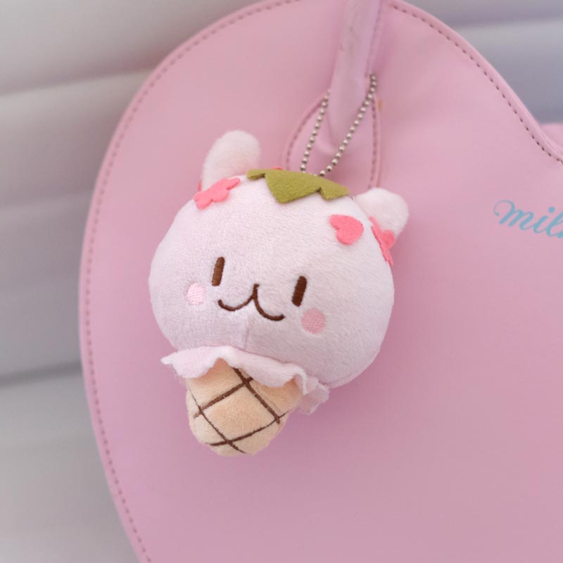 milky parlor sakura bunny plush keychain