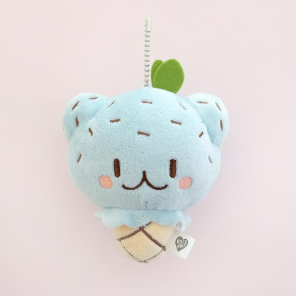 milky parlor mint bear plush keychain