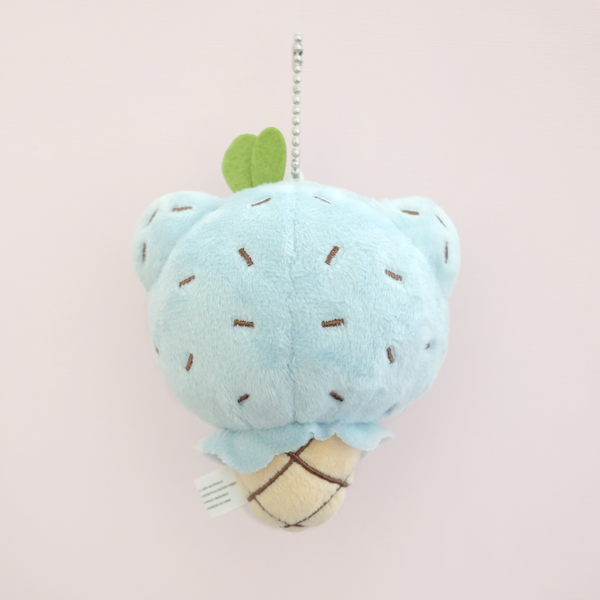 milky parlor mint bear plush keychain