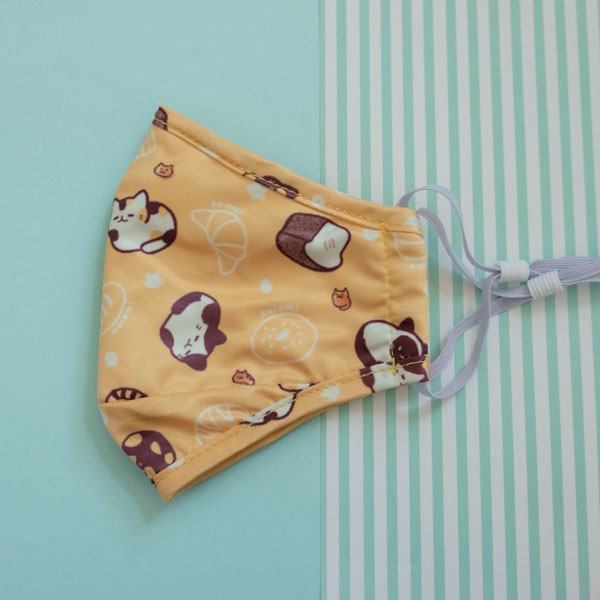 cat loaf printed face mask