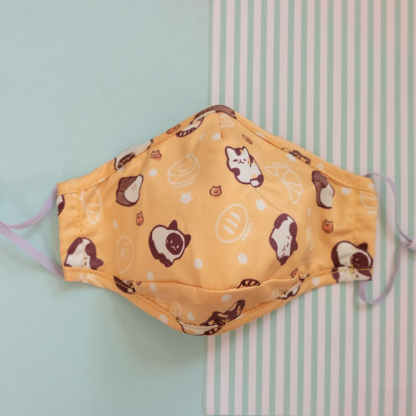 cat loaf printed face mask