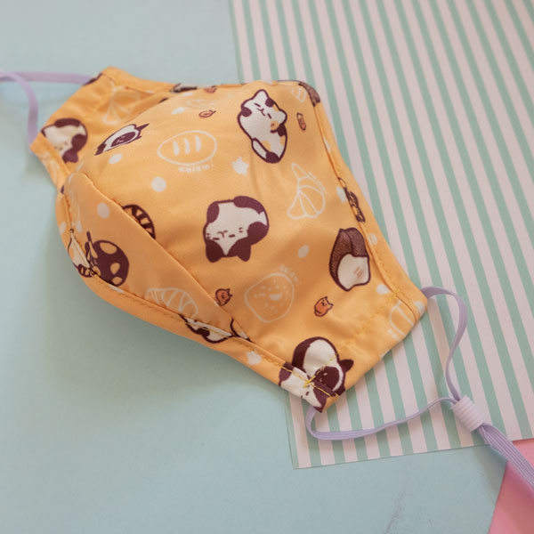 cat loaf printed face mask