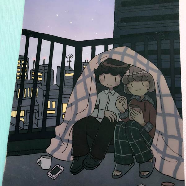 rooftop sunrise mini print