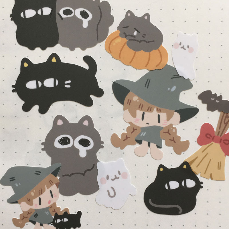 witch girl sticker sheet