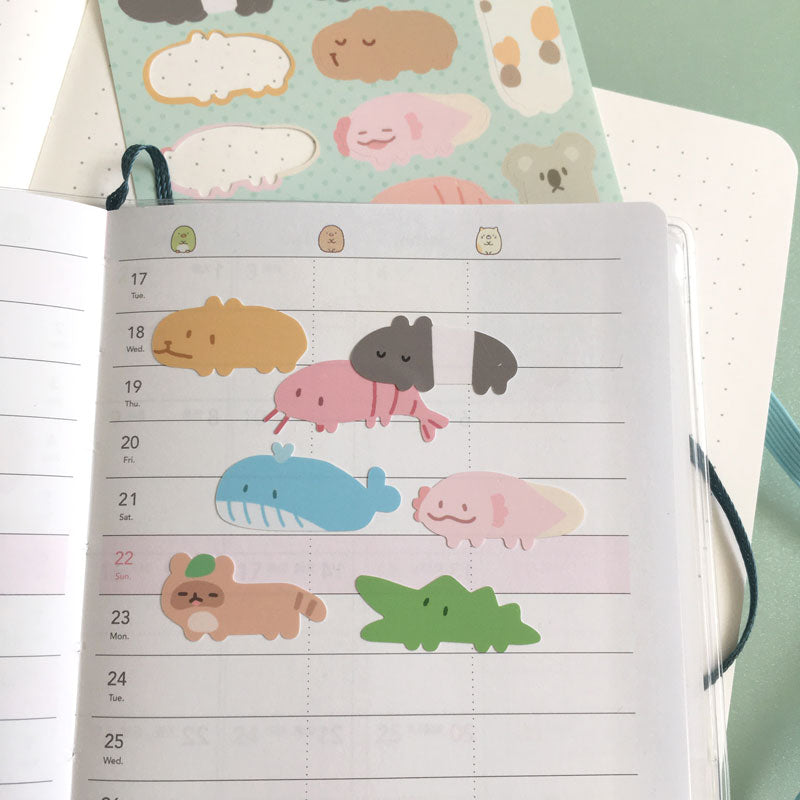 zoo buddies sticker sheet