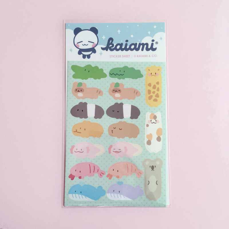 zoo buddies sticker sheet