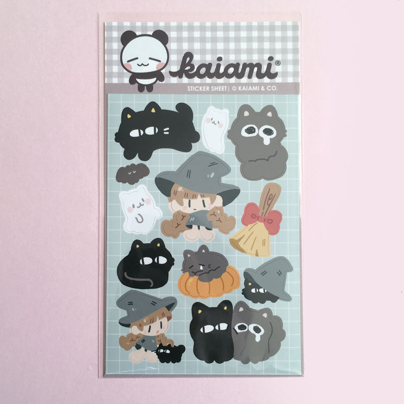 witch girl sticker sheet