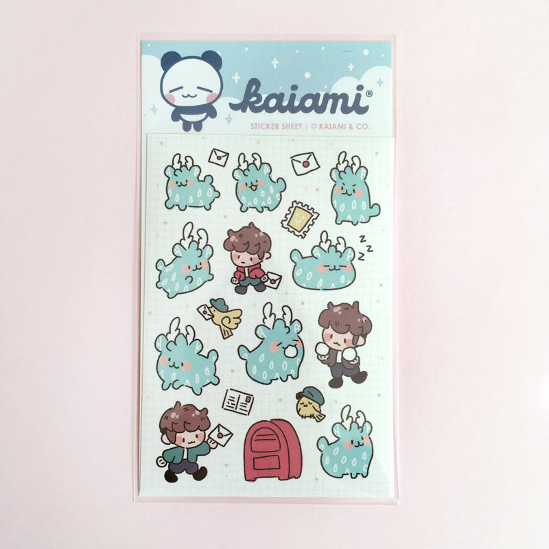 postcards from nowhere sticker sheet