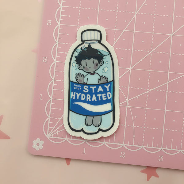 stay hydrated clear sticker