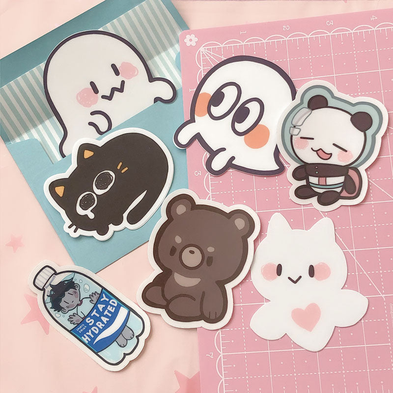 side eye ghost vinyl sticker