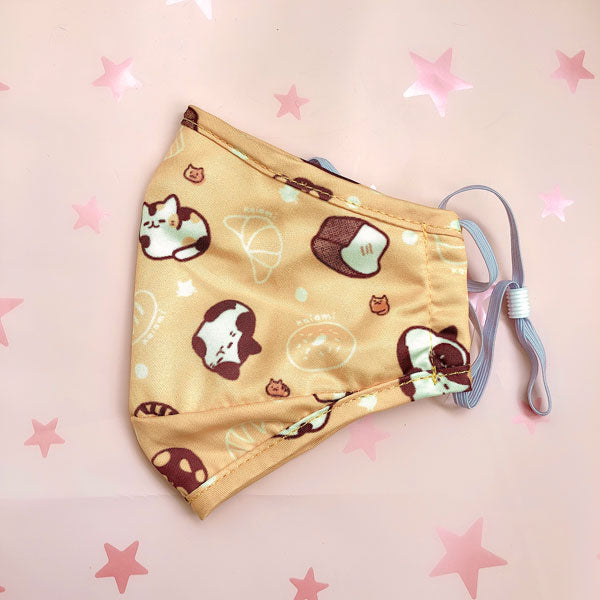 cat loaf printed face mask