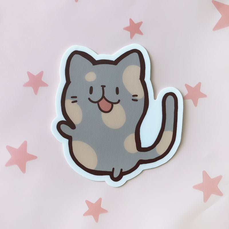 hello mia cat vinyl sticker