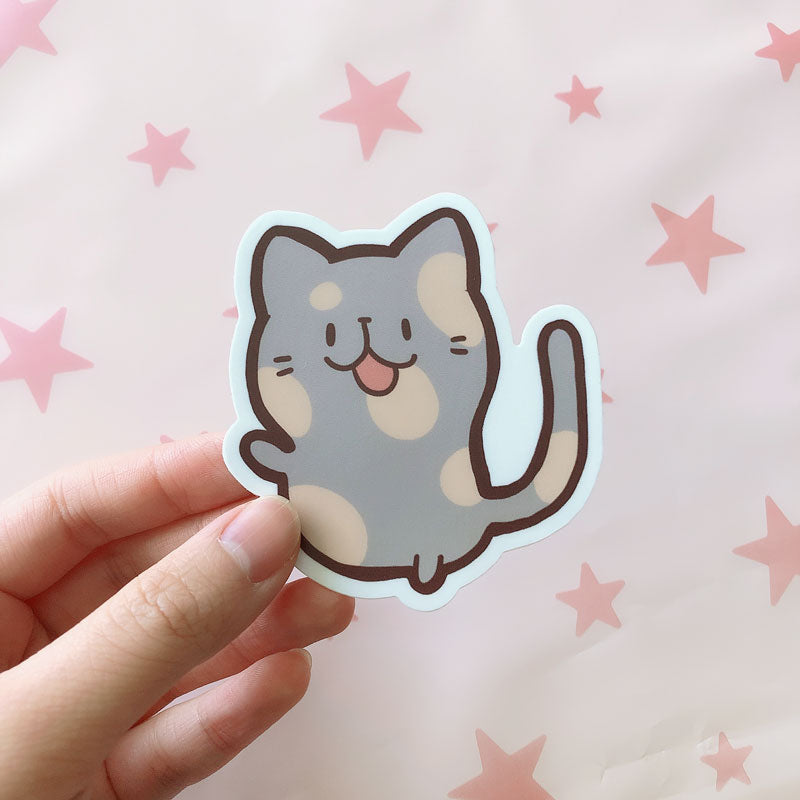 hello mia cat vinyl sticker