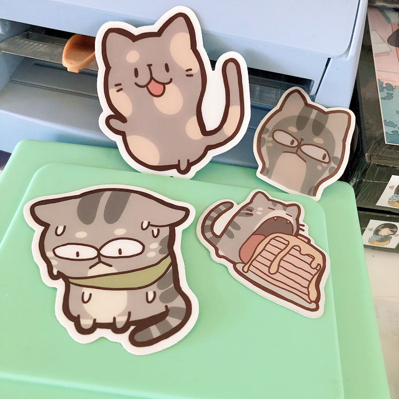 hello mia cat vinyl sticker