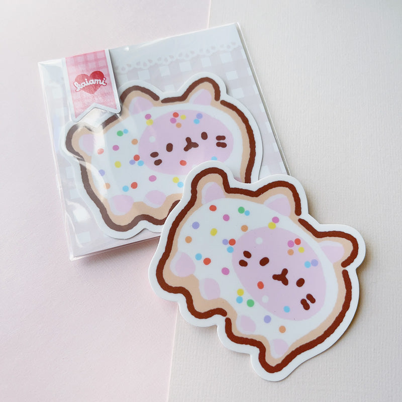 frosted kina cookie vinyl sticker