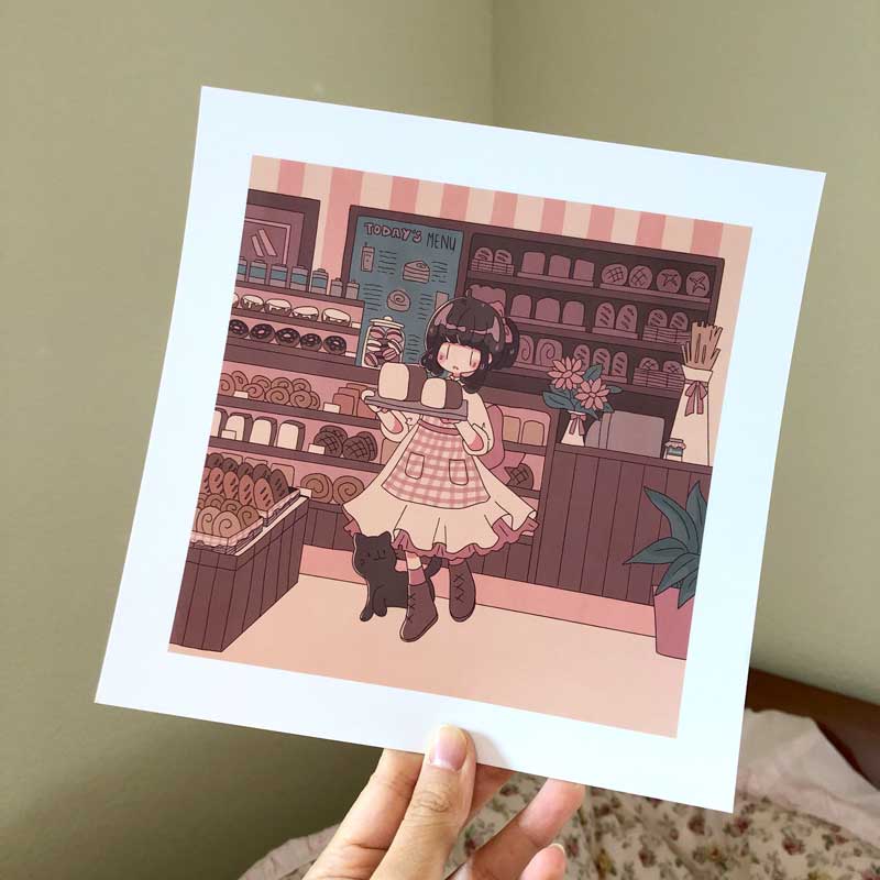 january bakery square print