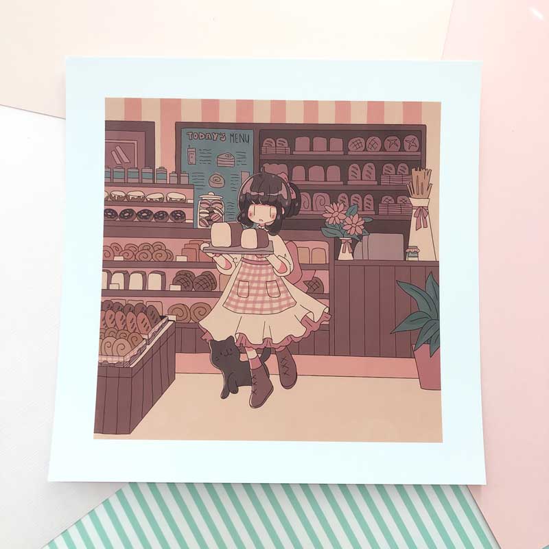 january bakery square print