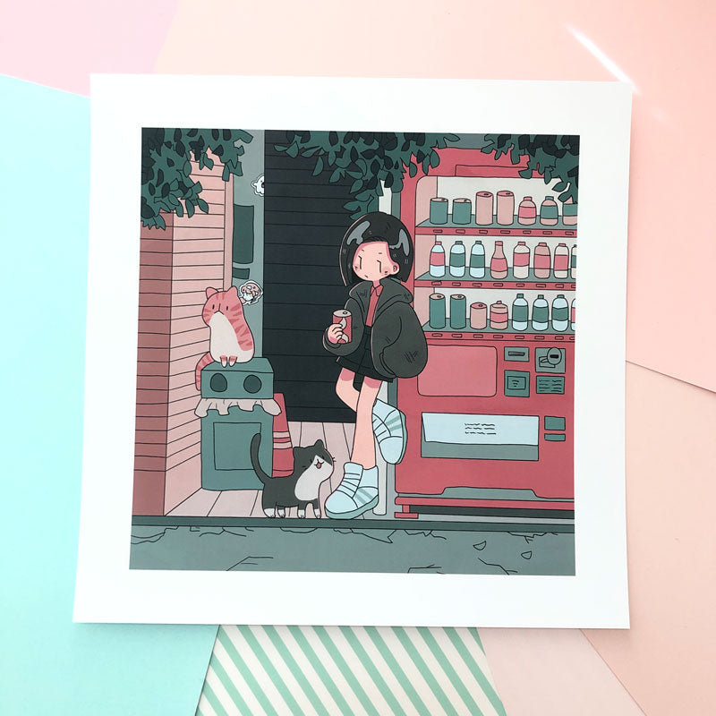 may vending machine square print