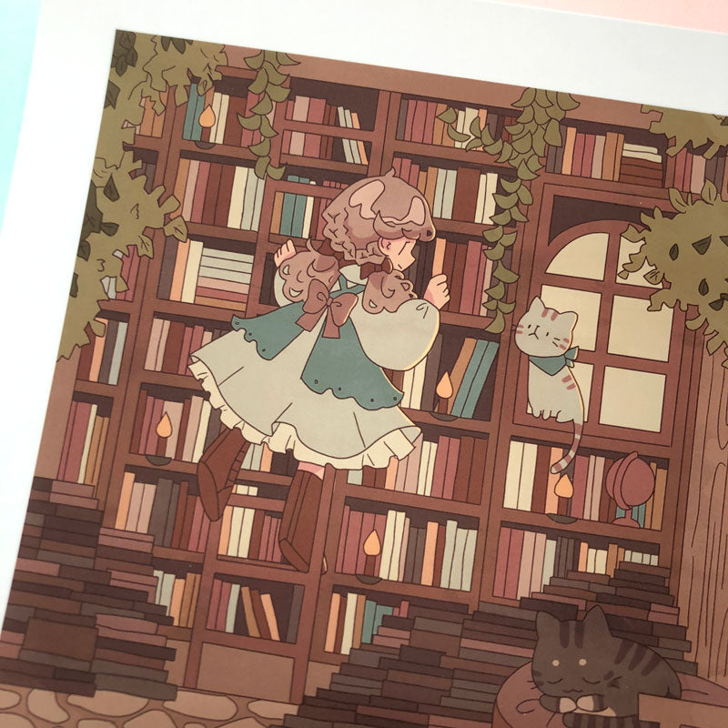 august library square print