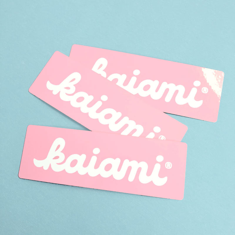 kaiami pink logo sticker