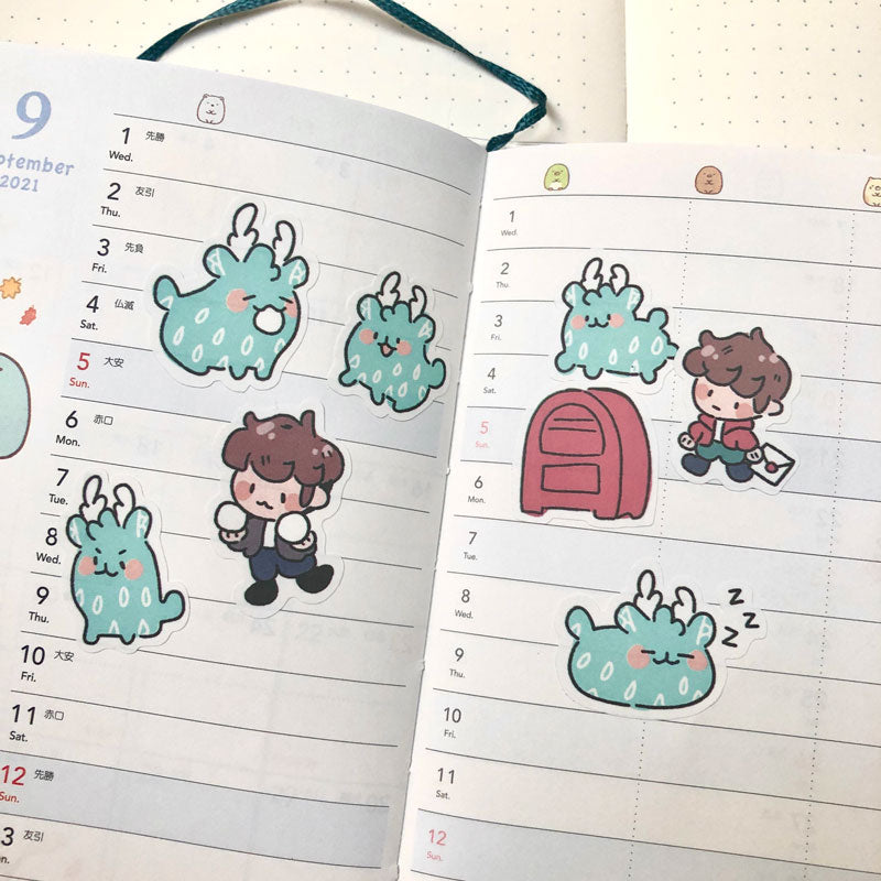 postcards from nowhere sticker sheet