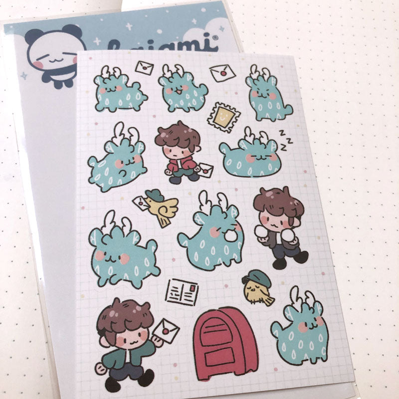 postcards from nowhere sticker sheet