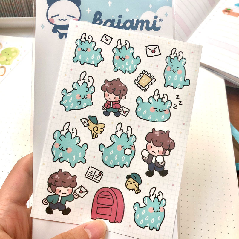 postcards from nowhere sticker sheet