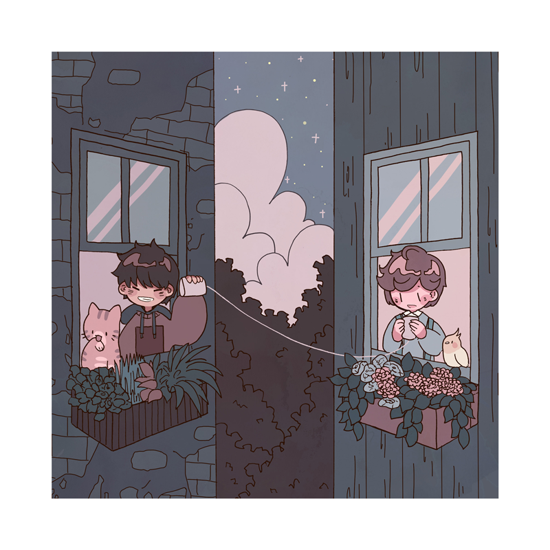 string telephone square print