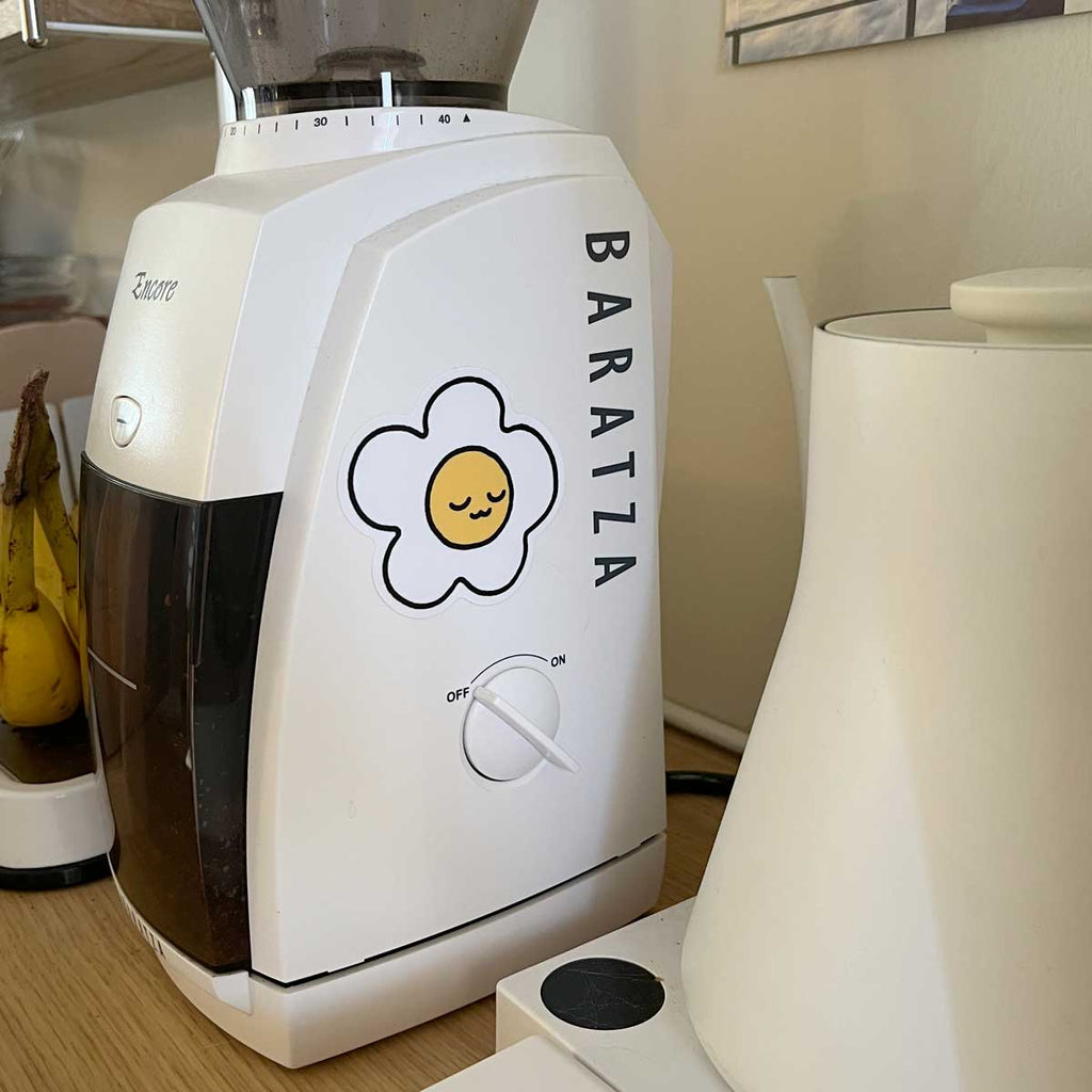egg flower vinyl sticker