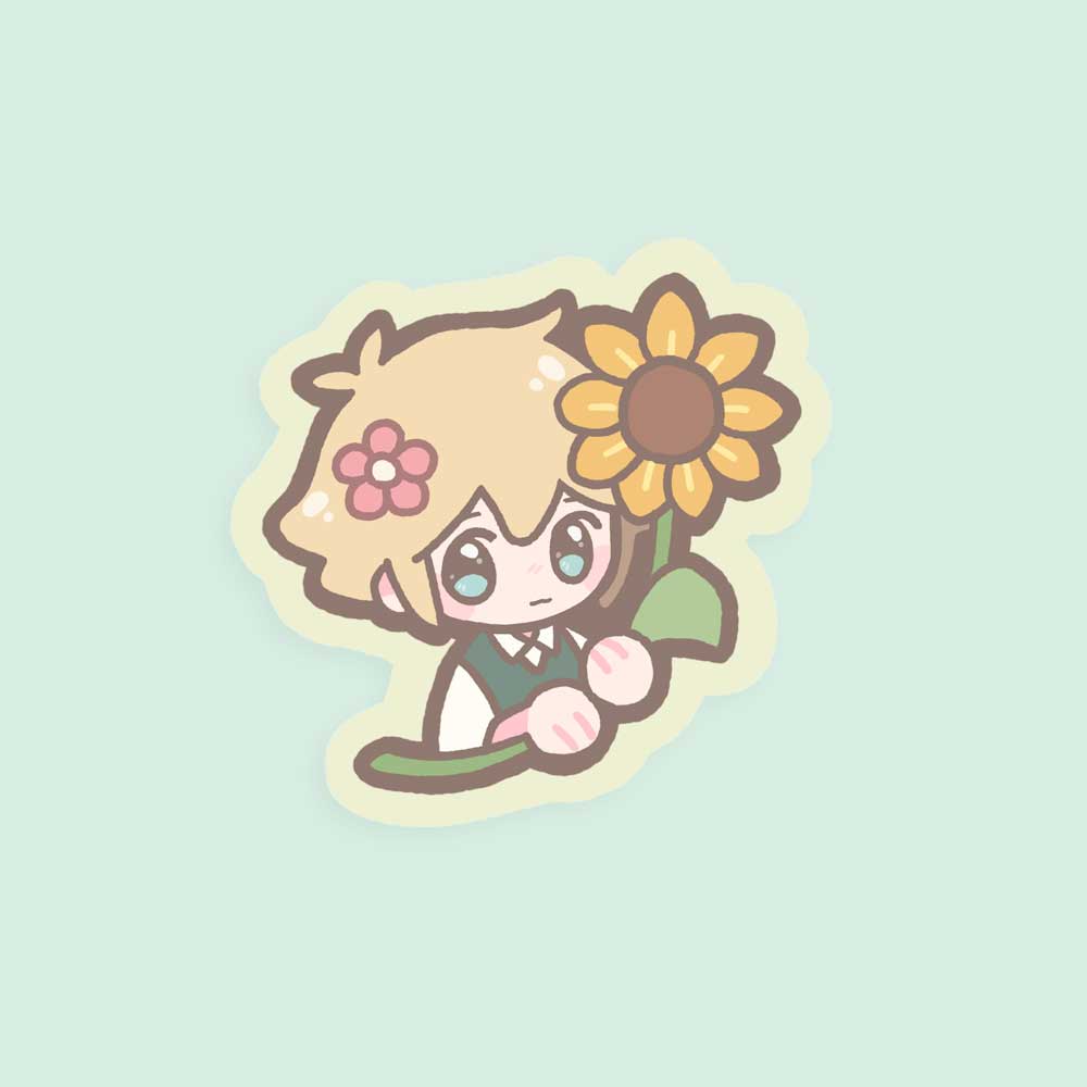basil sunflower sticker – Kaiami