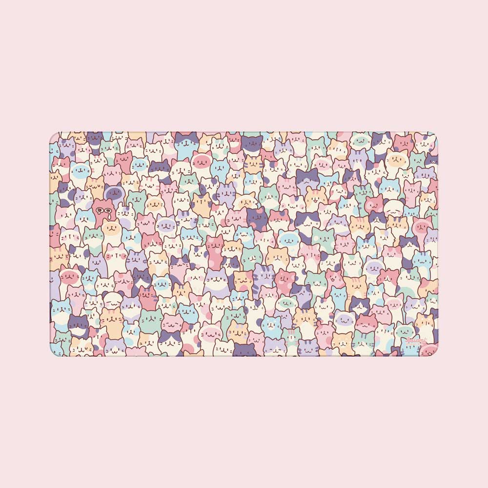 PREORDER creamy cats desk mat