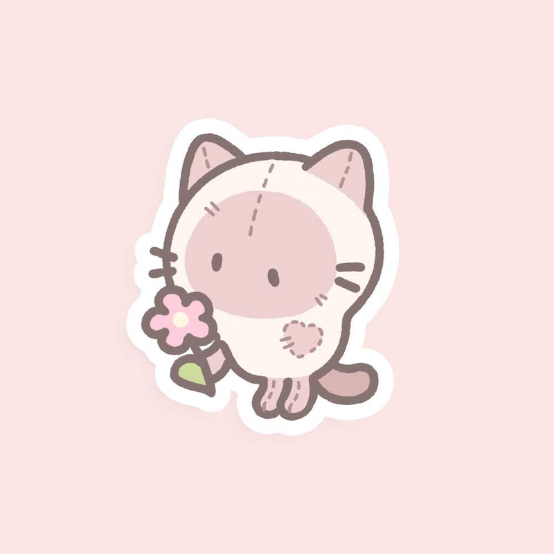 nyabo the plush cat vinyl sticker