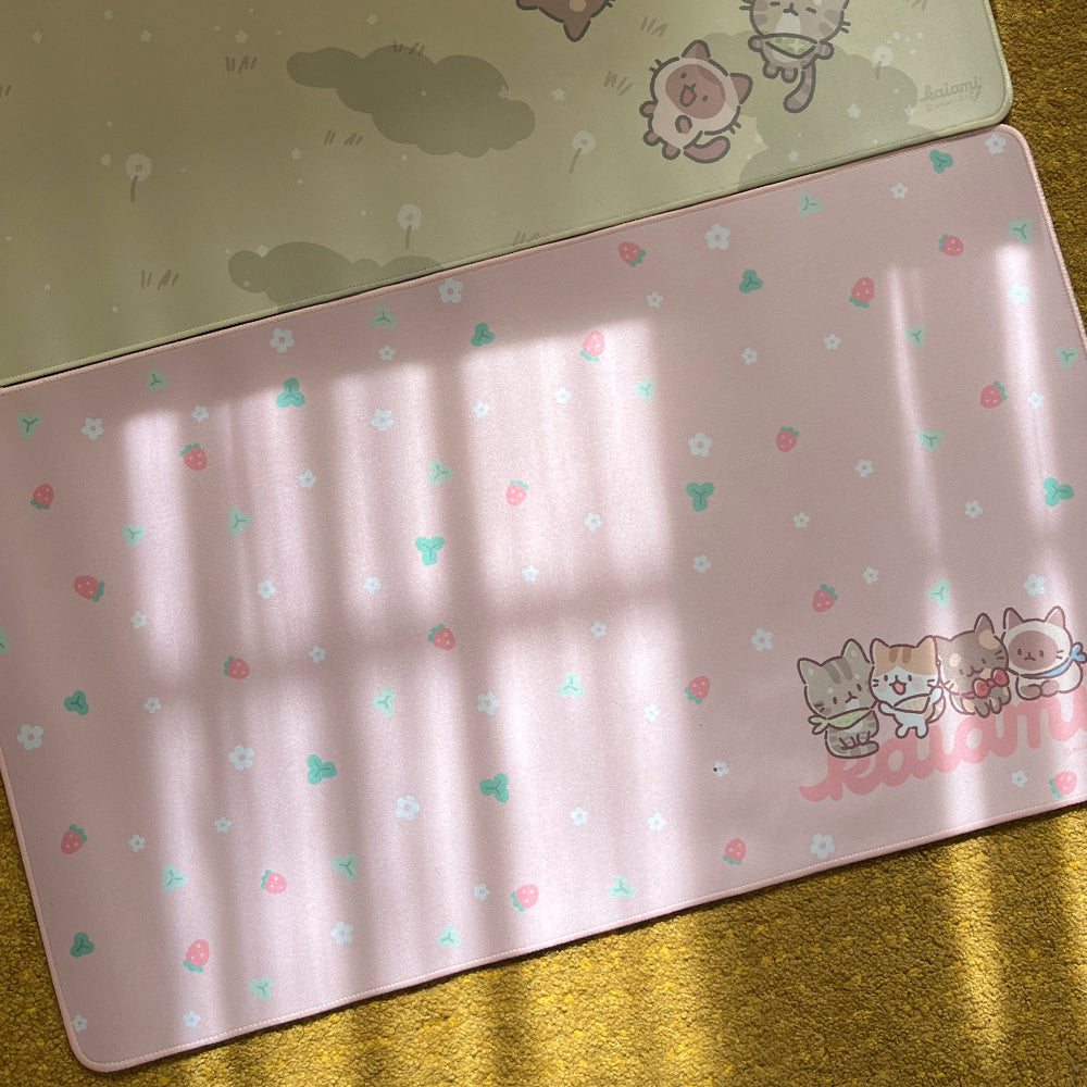 PREORDER strawberry mirincat desk mat