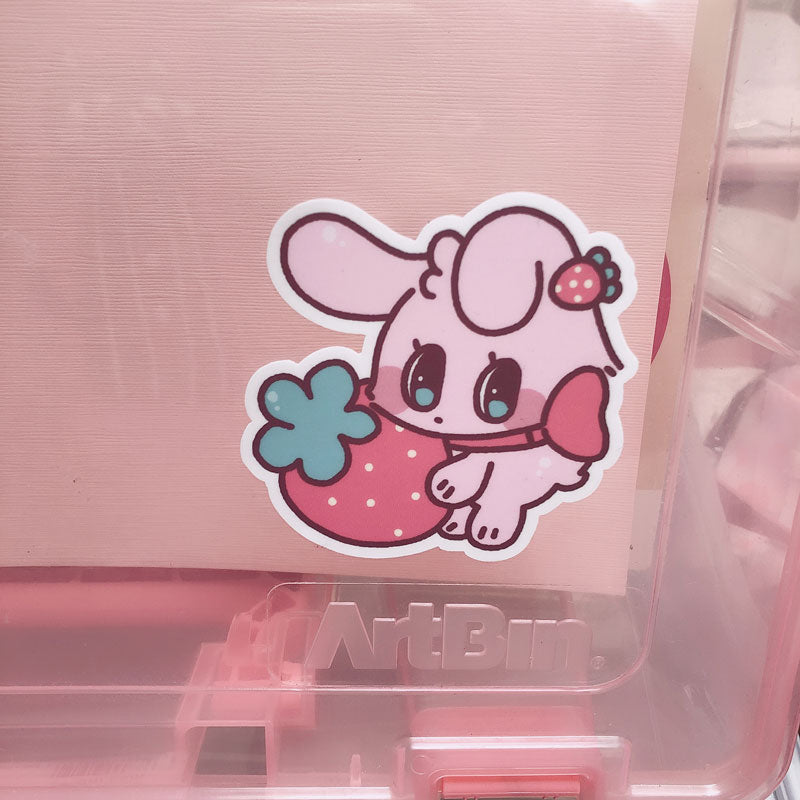 shy bunny vinyl sticker – Kaiami