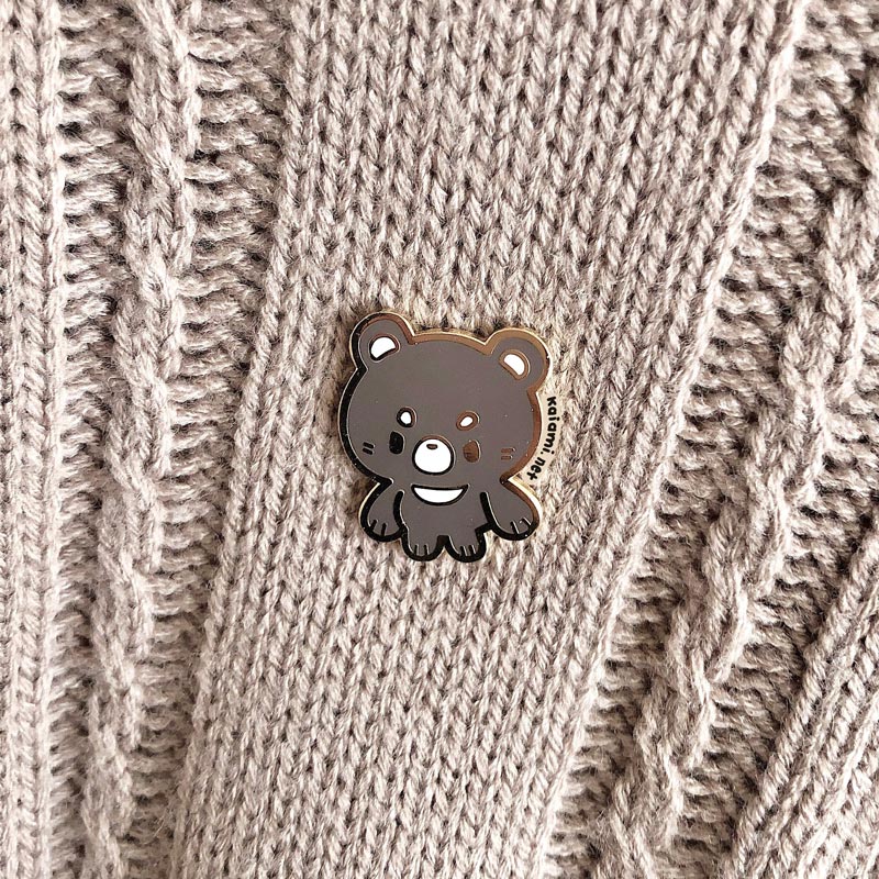 bolo the formosan black bear enamel pin