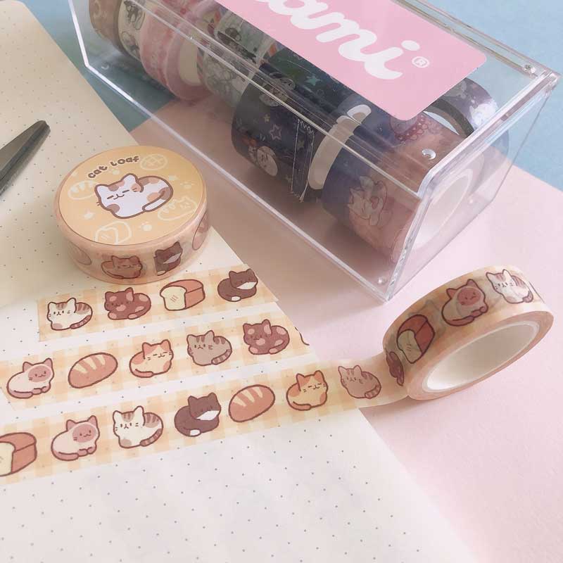 cat loaf 15mm washi tape – Kaiami
