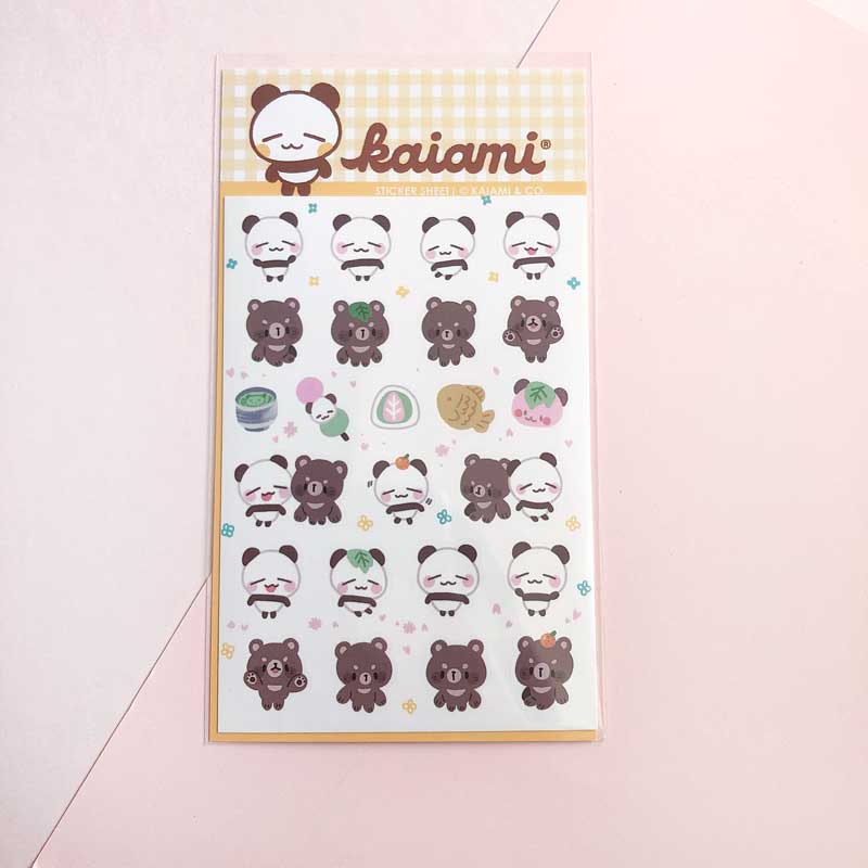 connor and black bear sticker sheet – Kaiami