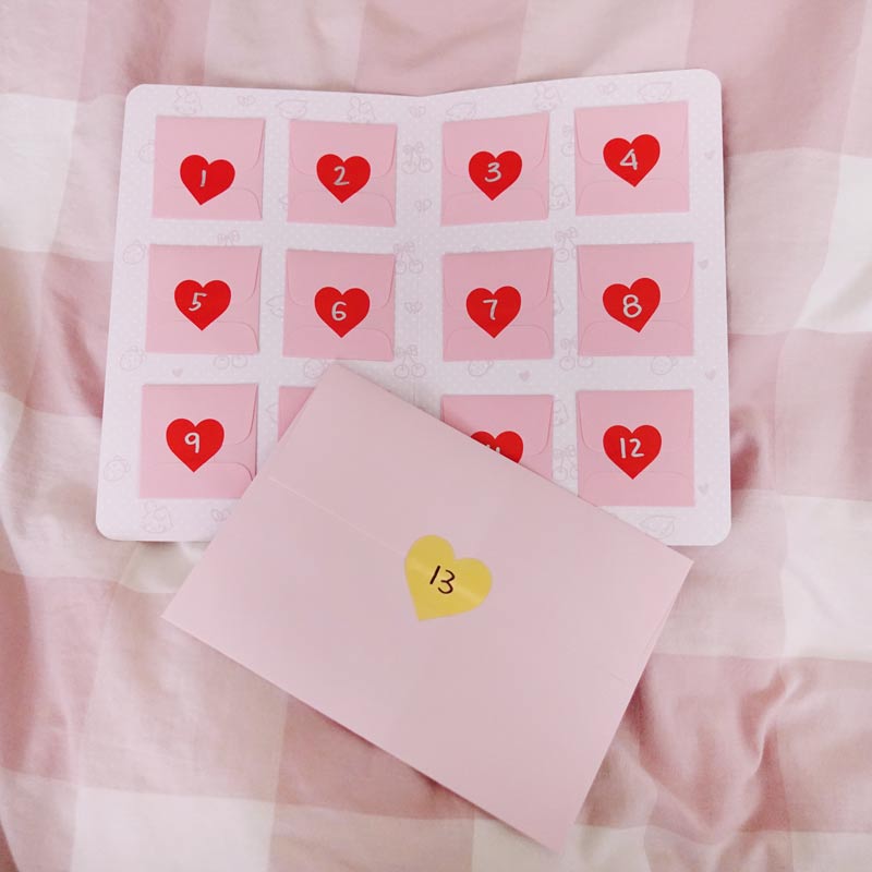 valentine gram sweet and sour sticker advent calendar
