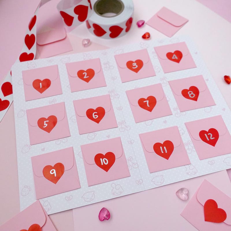valentine gram sweet and sour sticker advent calendar