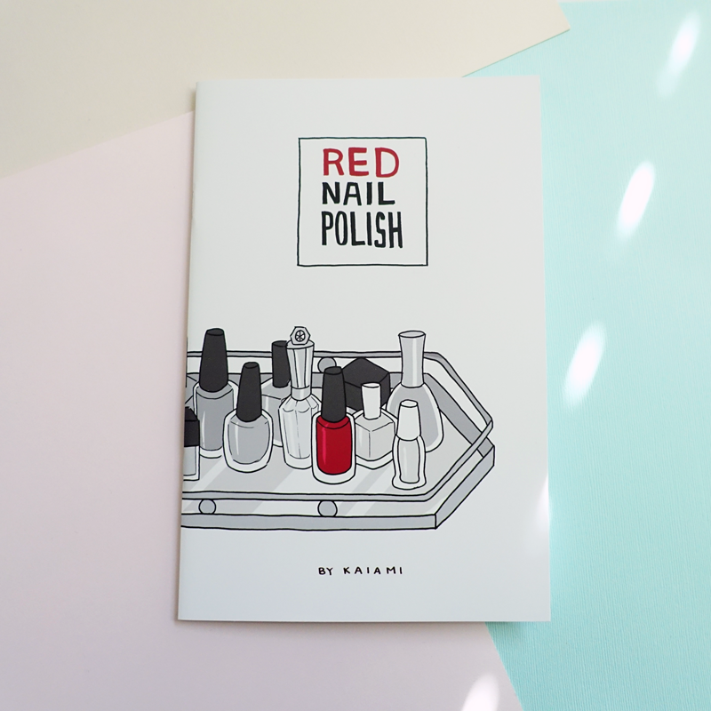 red nail polish comic diary zine