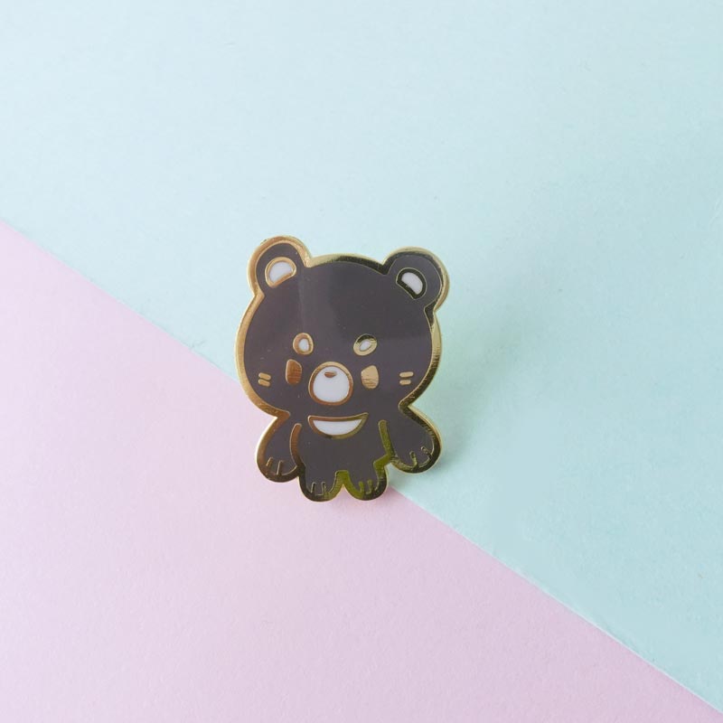 bolo the formosan black bear enamel pin
